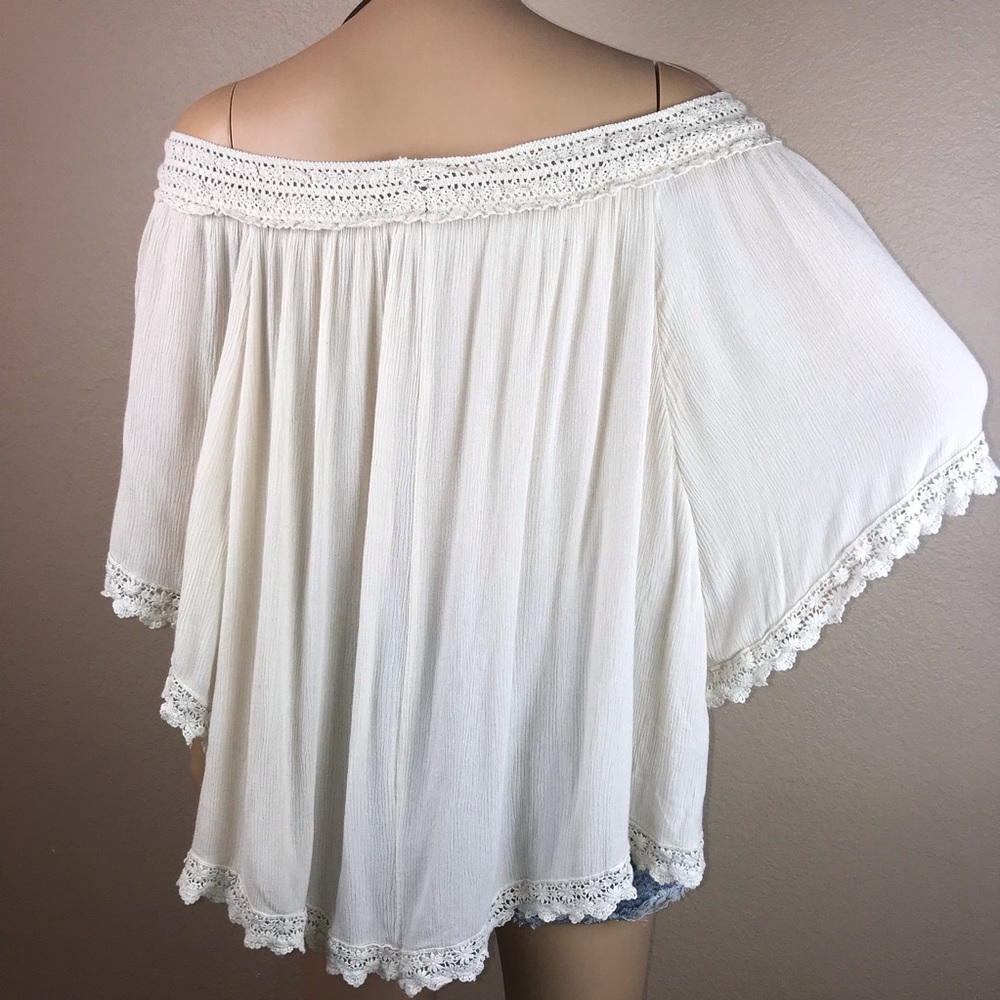 Entro Gauzy Boho Flutter Sleeve Kimono Blouse Top - Picture 5 of 6